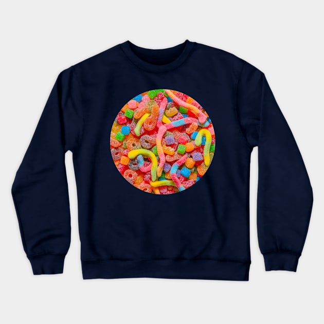 Sour Neon Gummy Party Mix Design Crewneck Sweatshirt by love-fi